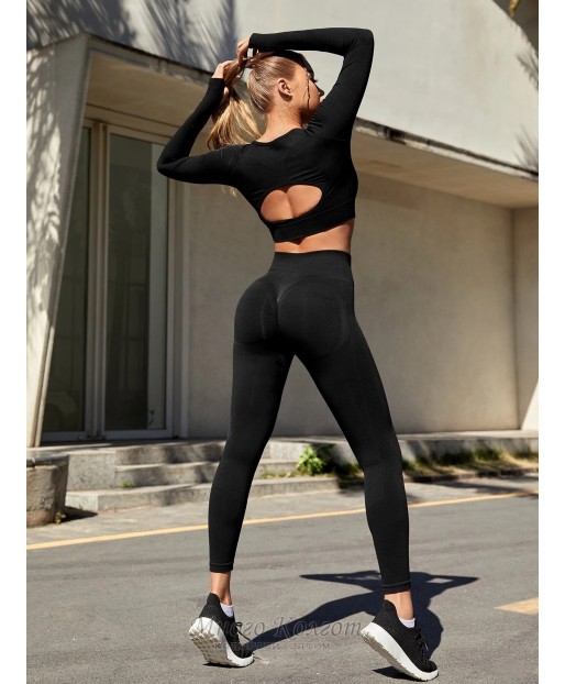 Комплект для фитнеса Crop top+Leggings melange 11